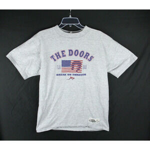 Winterland 1997 The Doors Shirt Mens Large Gray S/S Break on Through Flag Jail